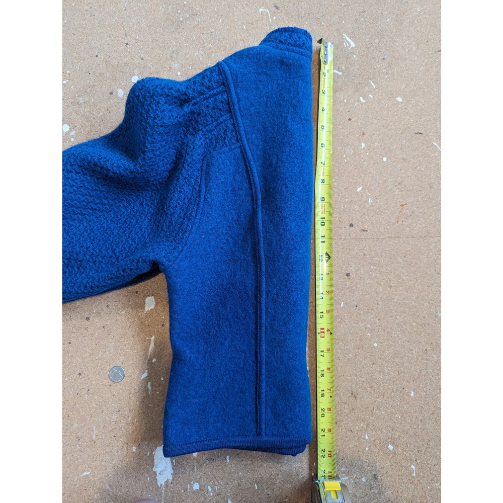 Vintage Geiger 100% Pure Wool Jacket Sweater Royal Blue Knit - Picture 7 of 7